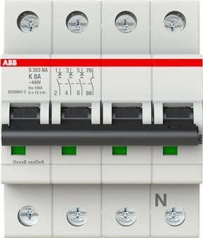 Actual product image ABB S203-K8NA Automatic circuit breaker K-Char., 6 2CDS253103R0407