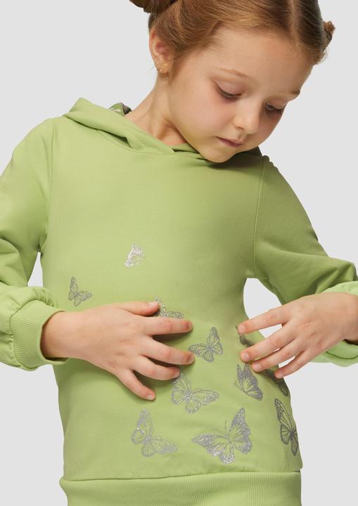 Produktbild s.Oliver Sweatshirt Sweatshirt mit Glitzer-Print (98)
