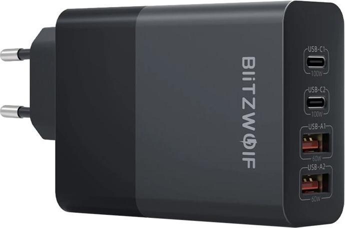 BlitzWolf BW-S29 120W mains charger (black) (120 W, 4 ports)