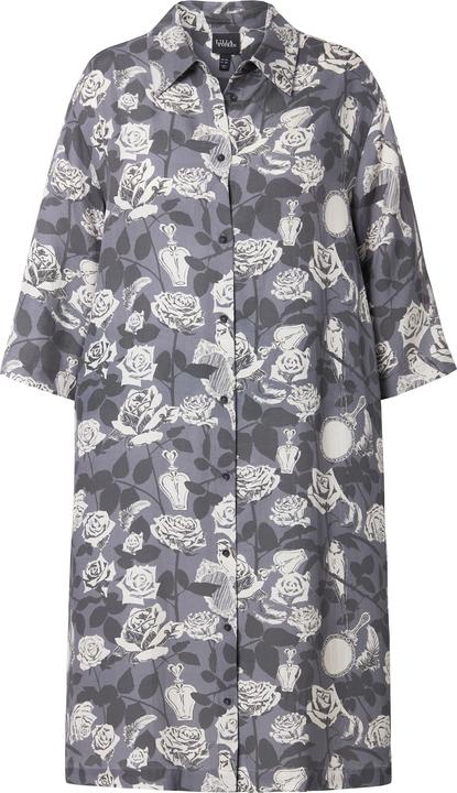 Immagine prodotto Ulla Popken Abito chemisier dal taglio svasato con tasche, colletto da camicia e maniche a 3/4 (58)