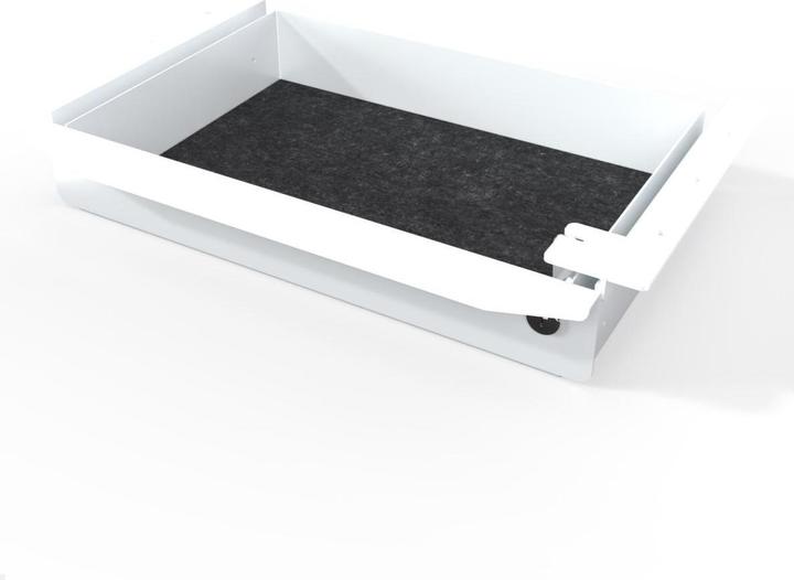 TecLines TUS018W ausziehbare Unterbau Schublade, abschliessbar, weiss