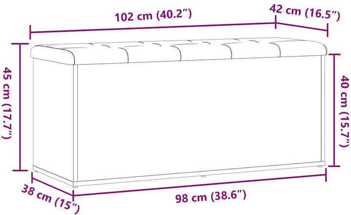 Produktbild vidaXL Sitzbank mit Stauraum (42 cm)