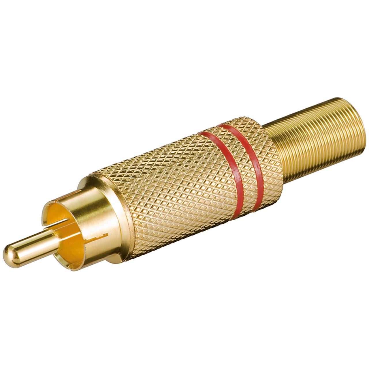 Goobay Cinch Stecker, Audio Stecker, Rot