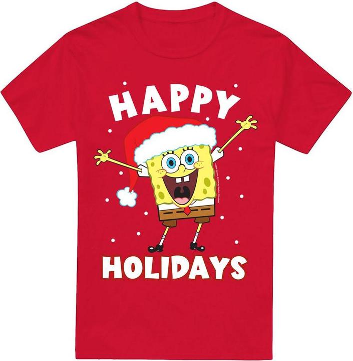 Produktbild Spongebob Squarepants Happy Holidays TShirt weihnachtliches Design (S)