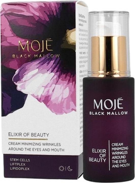 Mojé Schwarzer Malven-Elixier Schönheitscreme, reduziert Falten um Augen und Mund (30 ml)
