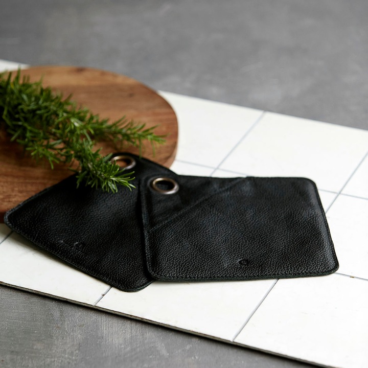 Actual product image House Doctor Pot holder, Square, Black (Buffalo skin)