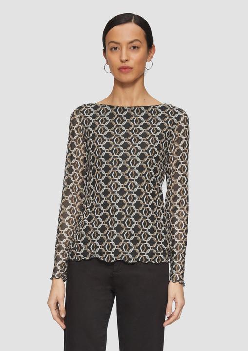 Image du produit S.Oliver T-Shirt Longsleeve aus Mesh im Slim Fit (44)