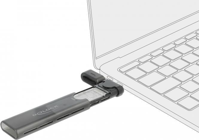 Immagine prodotto Delock Custodia esterna USB-C, NVME&SATA M.2, avviabile, 10Gbps (M.2 2242, M.2 2230, M.2 2260, M.2 2280)