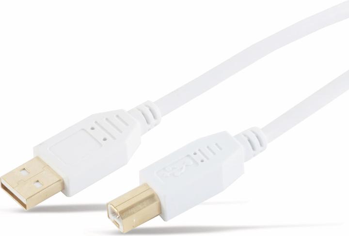 Good Connections Cavo Di Collegamento USB 2.0 Da Spina A A Spina B, Con Nucleo In Ferrite, Placcato Oro, Nero, 2m (2 M, USB 2.0