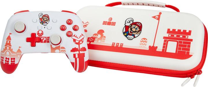 Produktbild PowerA Controller für Nintendo Switch (kabelgebunden, Mario Rot/Weiss, offiziell lizenziert) (Switch)