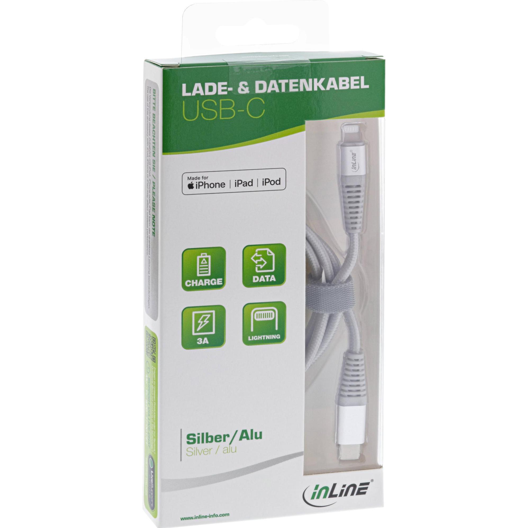 Thumbnail - InLine USB C – Lightning (1 m, USB 2.0), USB Kabel