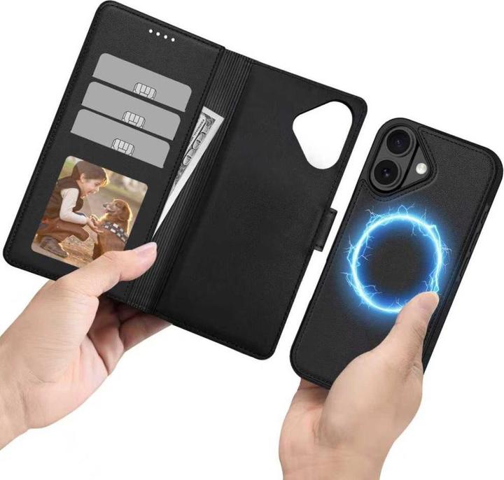 Immagine prodotto Tech-Protect Wallet MagSafe Case für iPhone 17 - Mattschwarz (Apple iPhone 17)