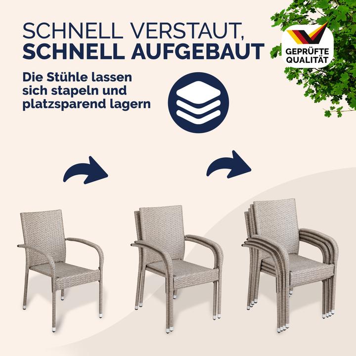Produktbild Casaria Polyrattan Gartenstühle