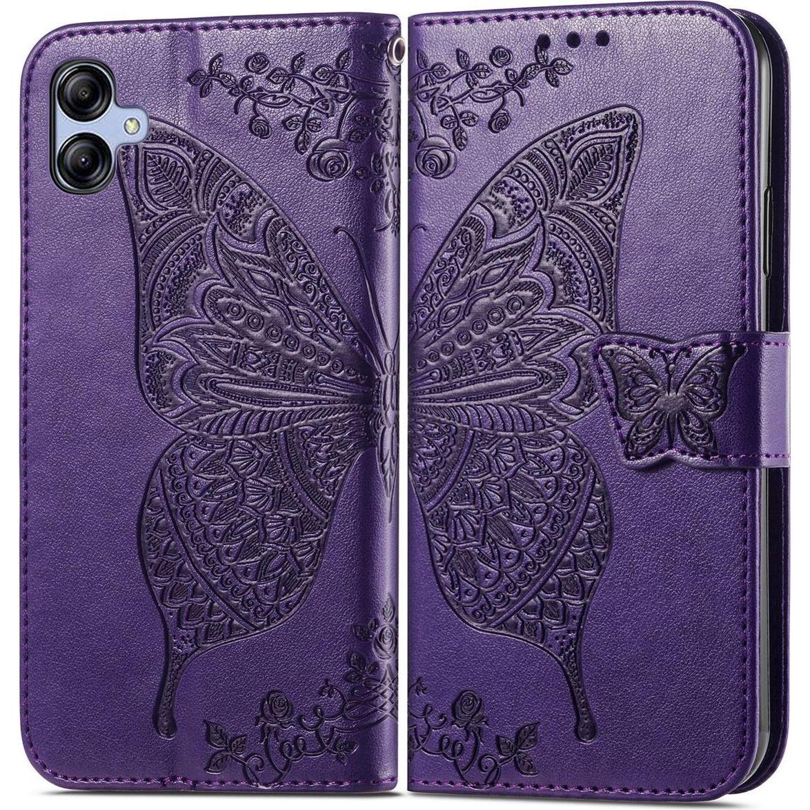 König Design Hülle Handy Schutz für Samsung Galaxy A04e F04 M04 Case Cover Tasche Wallet Etui (Samsung Galaxy A04e), Sma...