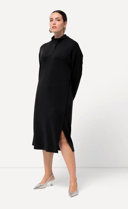 Actual product image Ulla Popken Hem Slit Long Sleeve Sweatshirt Dress (50, 52)