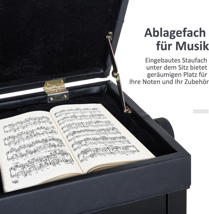 Produktbild Homcom Klavierhocker höhenverstellbar (Musikerstuhl)