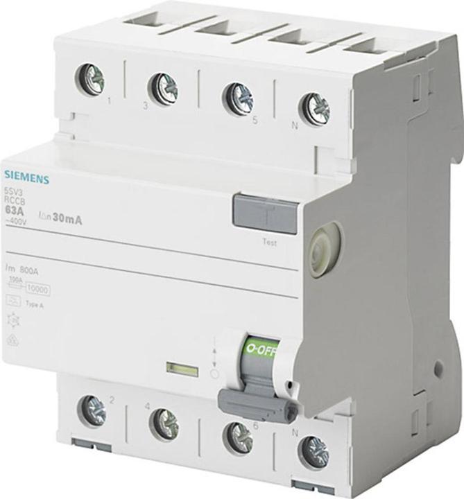Image du produit Siemens RCCB Type A 25A 3+N-pole 300mA 400V 4mW