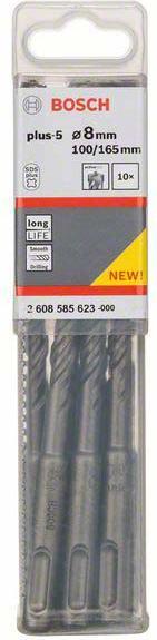 Produktbild Bosch Professional Zubehör Hammerbohrer SDS plus-5, 8 x 100 x 165 mm, 10er-Pack (8 mm)
