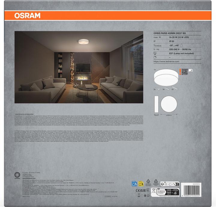 Produktbild Osram ORBIS PARIS 400 mm 2XE27 BG (E27)