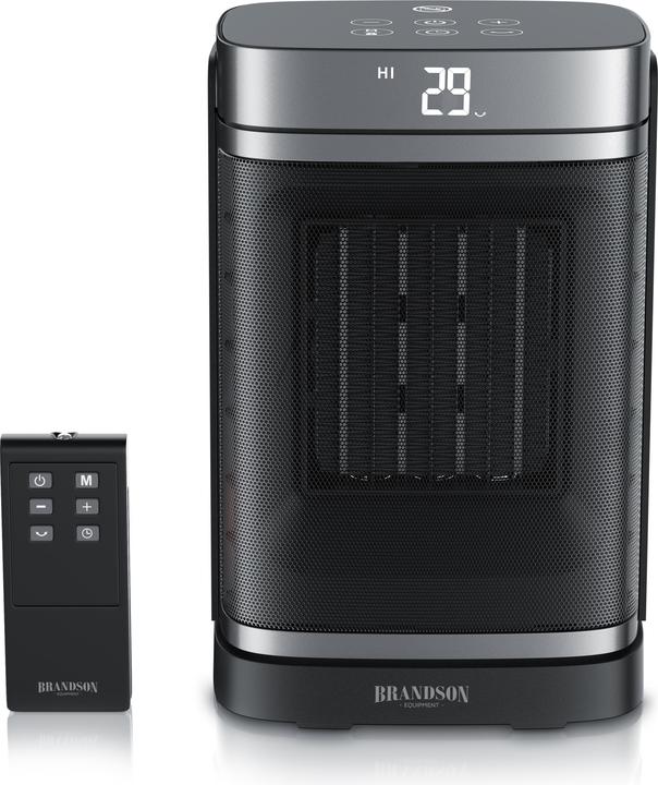 Brandson Keramik-Heizlüfter 1500W, Timerfunktion, Überhitzungsschutz, inkl. Fernbedienung,kompakt, schwarz (1500 W)