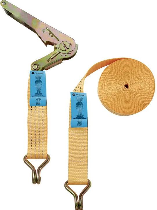 Immagine prodotto Toolcraft Cinghia di ancoraggio a cricchetto 2 pezzi 50 mm x 8 m 4 kg
