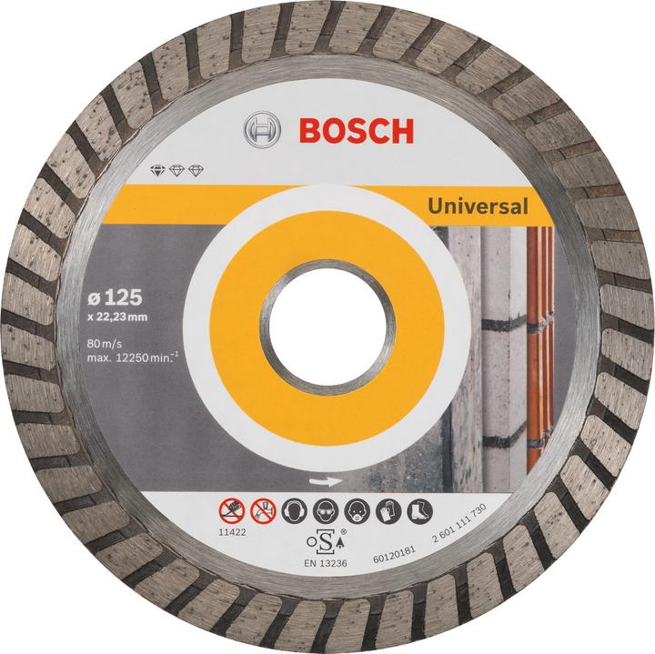 Produktbild Bosch Professional Zubehör Diamanttrennscheibe Standard for Universal Turbo, 125x22,23x2x10 mm, 1er-Pack