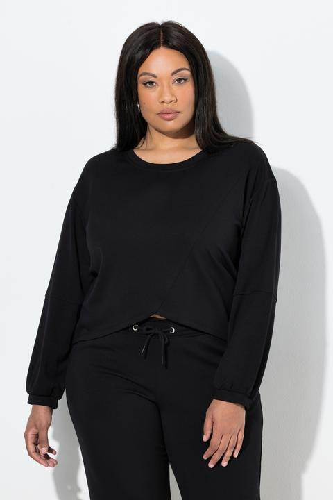 Produktbild Ulla Popken Sweatshirt, Ziernaht, asymmetrisch, Rundhals, Langarm (50, 52)