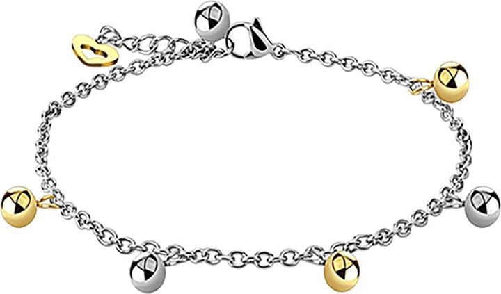 Produktbild Star Piercing Kette silber mit Kugeln vergoldet und silber (Chirurgenstahl 316L)