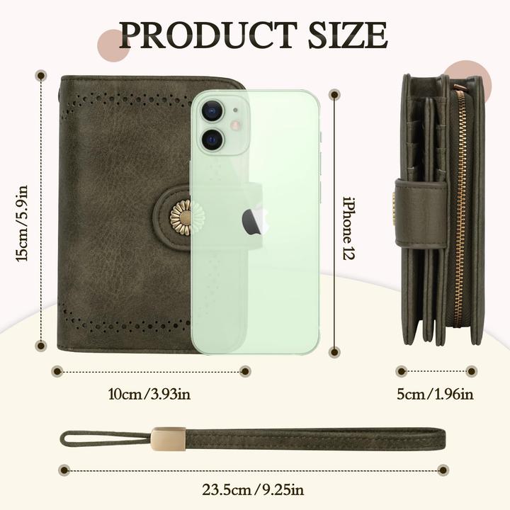 Produktbild Only-Bags.Store Brieftasche Grosse Kapazität PU-Leder Vintage Brieftasche