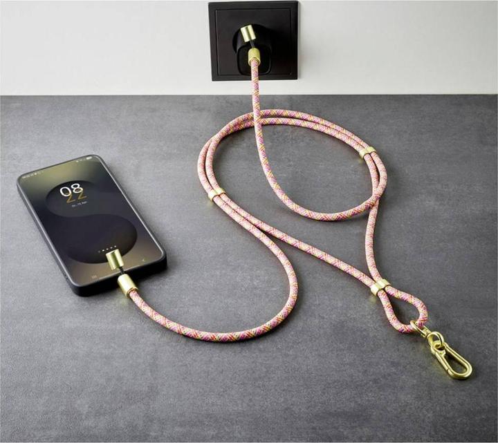 Image du produit Intenso Handykette als Lade- + Datenkabel USB-C bis 1,65m neon mix (1.65 m, USB 2.0, 60 W)