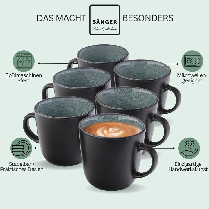 Actual product image Sänger Geschirr Kaffeebecher Set Malmö (420 ml, 6x)