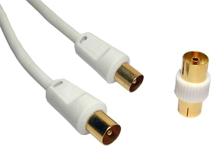 Actual product image Cables Direct CDL 10m TV +Female Coupler - White (10 m)