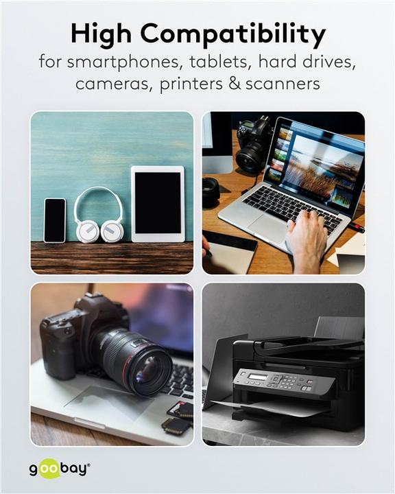 Actual product image Goobay USB A 3.0 to USB-C (USB-C, USB 3.0, 3.80 cm)
