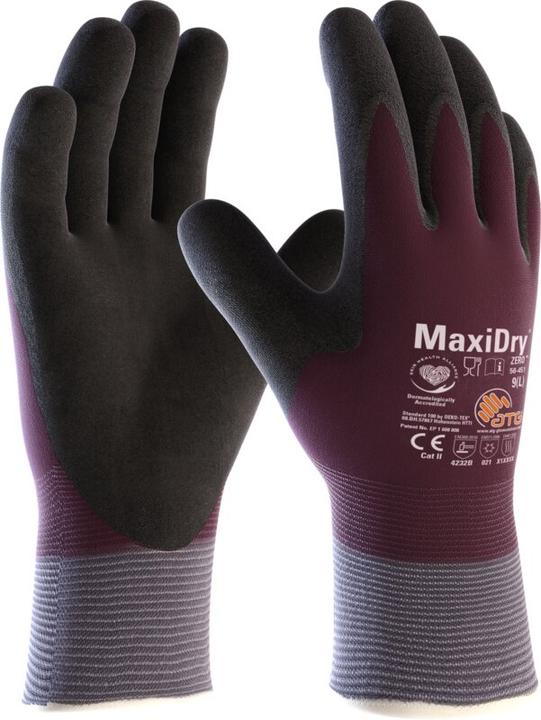 ATG Guanto antifreddo MaxiDry® Zero™ 56-451 taglia 9 viola/nero EN 388, EN 511 categoria DPI II (9)