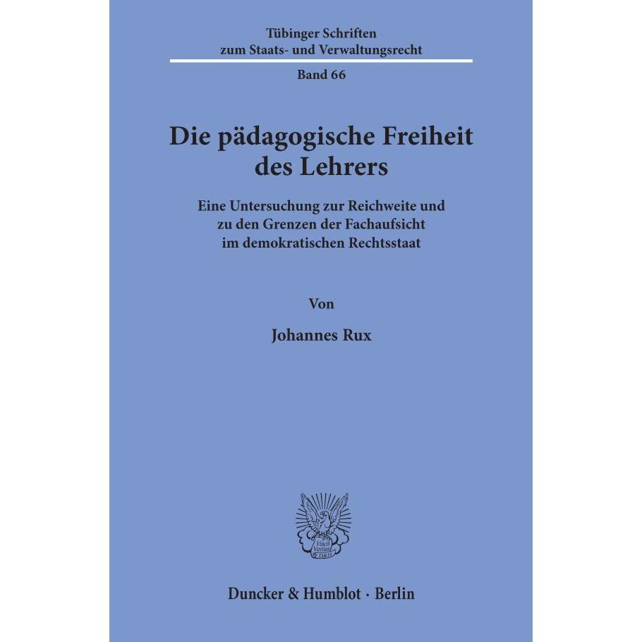Die pädagogische Freiheit des Lehrers, Fachbücher