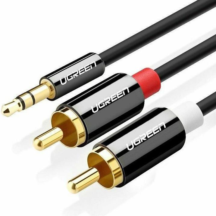 Ugreen 2x RCA – 3.5mm Klinke (2 m, AUX Kabel, Cinch Kabel)