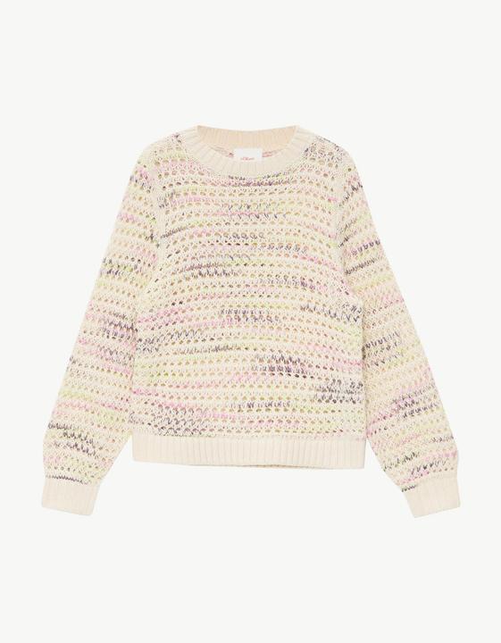 Produktbild s.Oliver Strickpullover Lochstrickpullover aus Baumwollmix (116, 122)