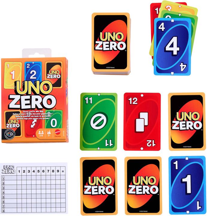 Produktbild Mattel Games UNO Zero (Multilingual, 2 - 10 Spieler)