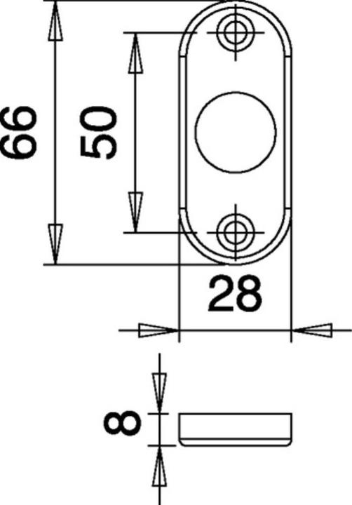 Produktbild Hoppe Rosettengarnitur Lecce 1405/42KV/42KVS Aluminium F49/F9-2 rund SK/OL DIN links / rechts D/D (Türgriff)