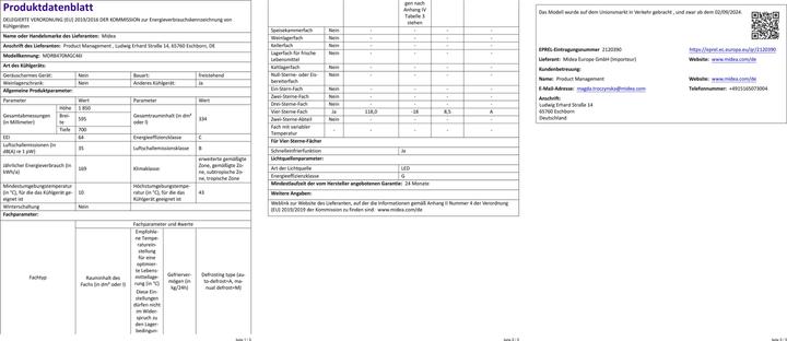 Produktbild Midea Kühl/Gefrierkombi (334 l)