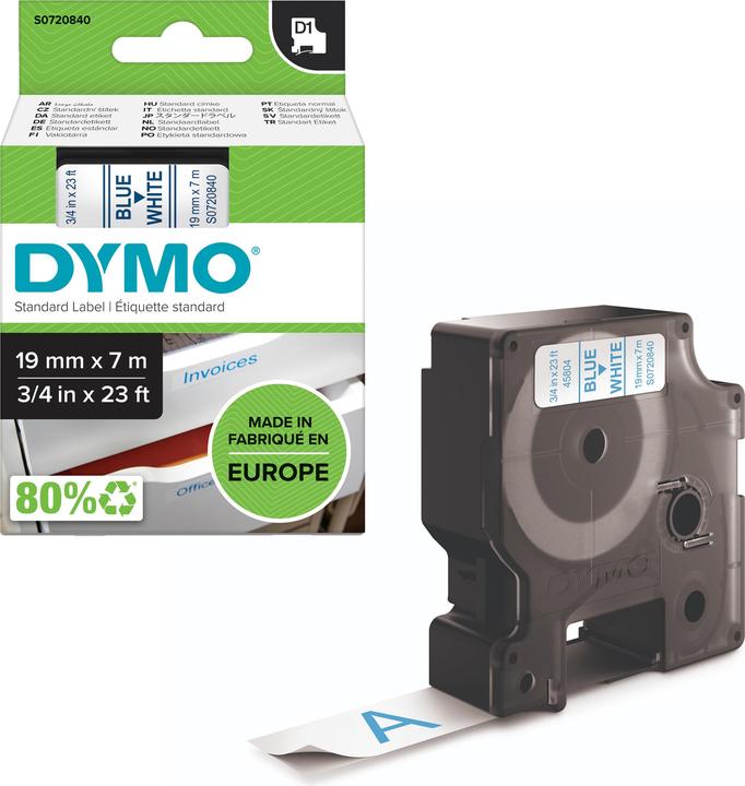 Produktbild Dymo S0720840 Standardband (1.90 cm, Blau)