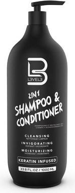 Immagine prodotto L3vel3 L3 Two in One Shampoo e Balsamo liscia e rafforza i capelli, migliora la lucentezza e doma (29.57 ml, Shampoo liquido)