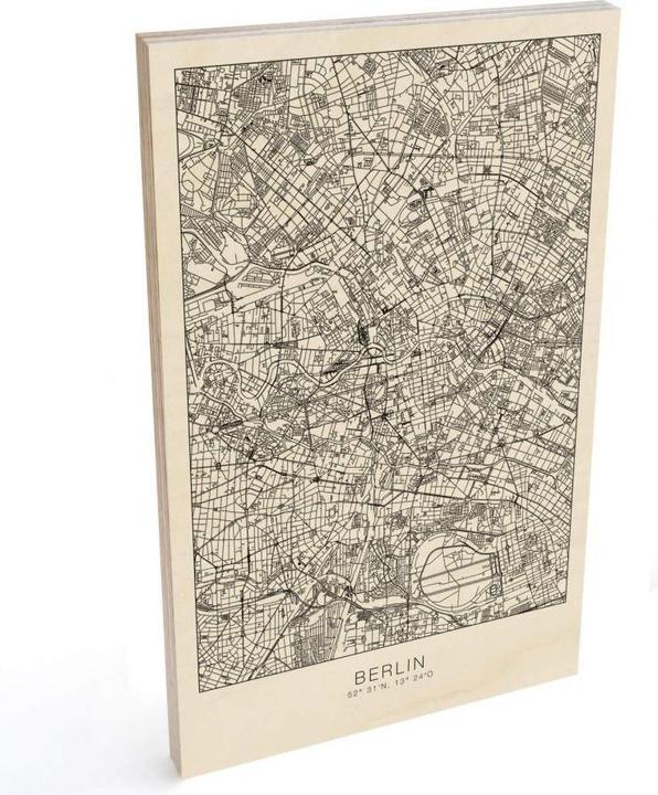 Image du produit Trenddeko Plan de la ville de Berlin (40 x 60 cm)