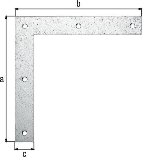 Produktbild Alberts Eckwinkel quadratisch 200 x 200 x 30 mm, sendzimirverzinkt, 1 Stck (Eckwinkel, 1 Stk.)