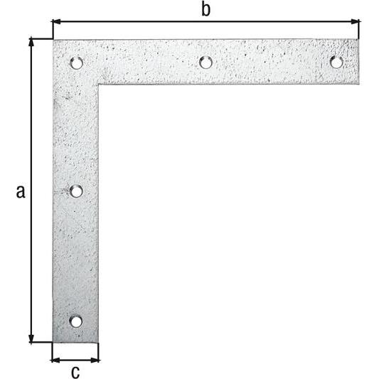 Alberts, Baubeschläge + Holzverbinder, Eckwinkel quadratisch 200 x 200 x 30 mm, sendzimirverzinkt, 1 Stck (Eckwinkel, 10...