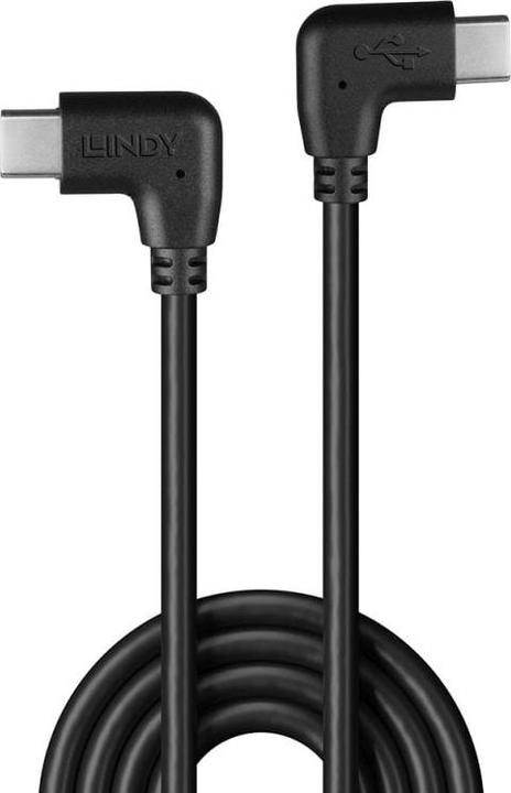 Produktbild Lindy 0,5m USB 2.0 Typ C Kabel 2 x 90 gewinkelt (0.50 m, USB 2.0)
