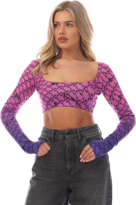 Actual product image Off Womens/Ladies Monogram Long-Sleeved Crop Top (32)