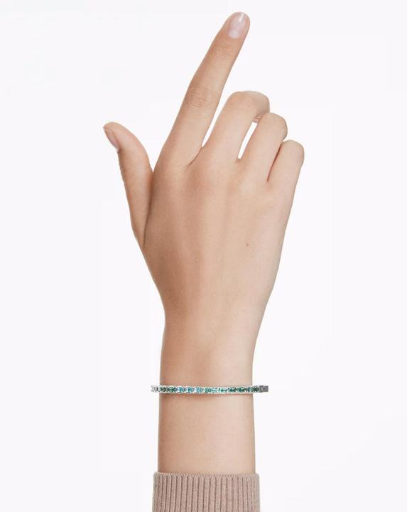 Image du produit Swarovski Matrix Armreif Baguette Schliff Grün (17 cm, Métal Swarovski)