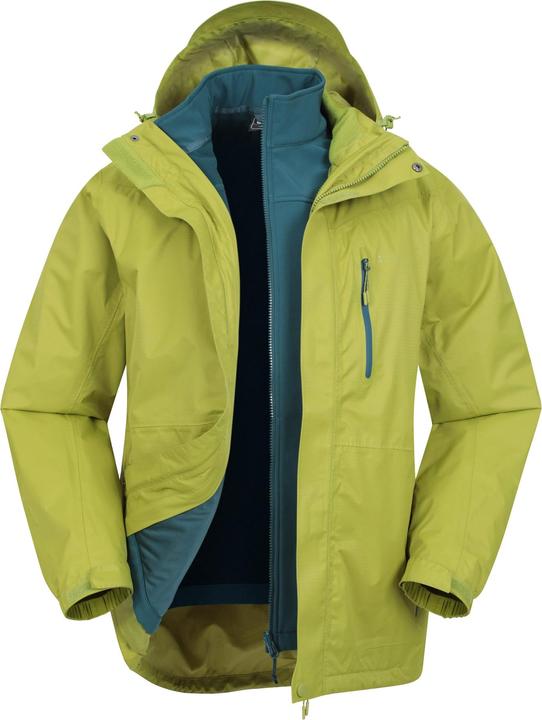 Actual product image Mountain Warehouse Mens Bracken Extreme 3 in 1 Waterproof Jacket (L)