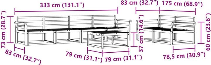 Produktbild vidaXL Outdoor-Sofa